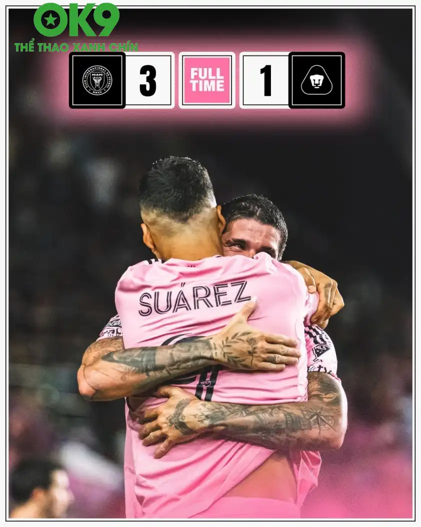 Suarez và De Paul tỏa sáng để giúp Inter Miami đánh bại UNAM Pumas